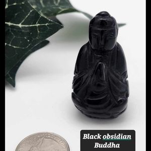 Black obsidian  Budda